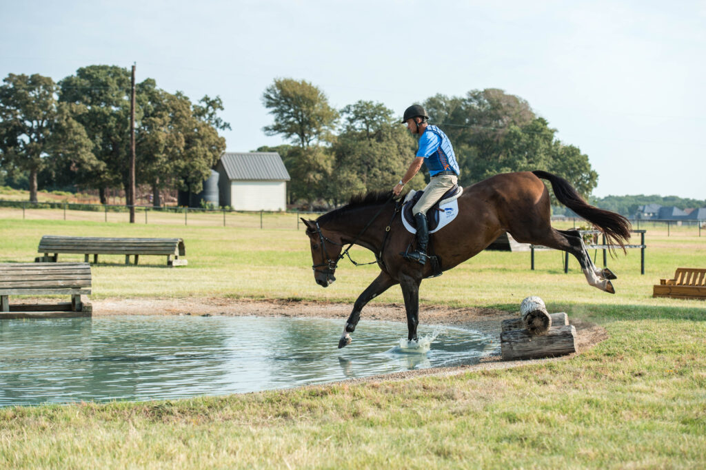 Jumping Into Cross-Country Water