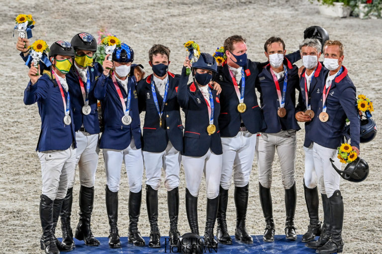 2020 Olympics, eventing, Podium, Team Medal, Tokyo Games-2