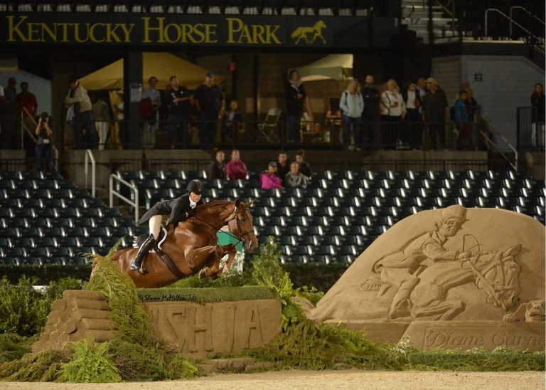 Kristy Herrera and Miss Lucy Win USHJA International Hunter Derby Championship promo image