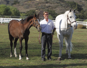 Mark Watring with Sapphire and his clone Saphir