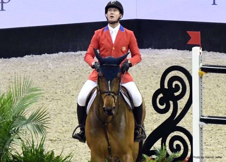 McLain Ward and HH Azur close-up World Cup Final