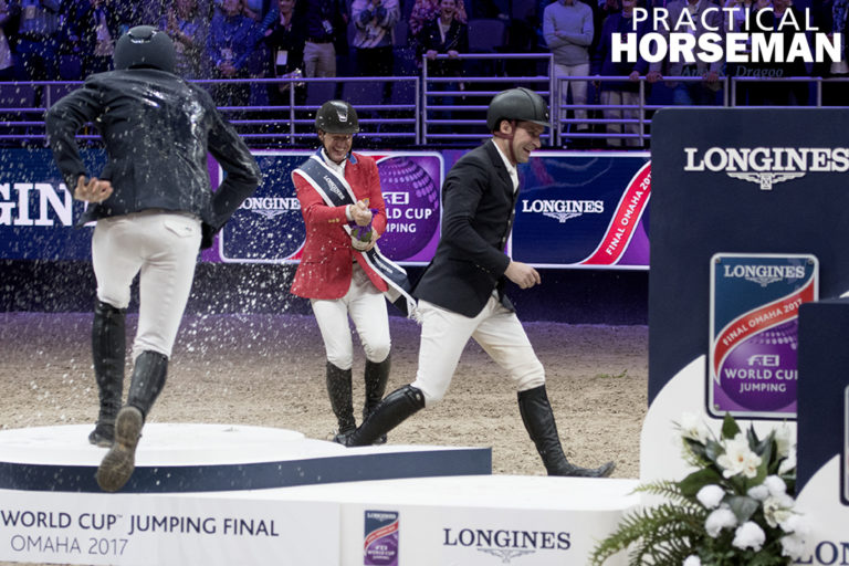 McLain Ward Awards Ceremony Champagne
