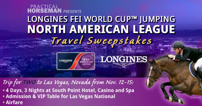 Win a Trip for Two to the Longines FEI World CupTM Jumping Las Vegas promo image