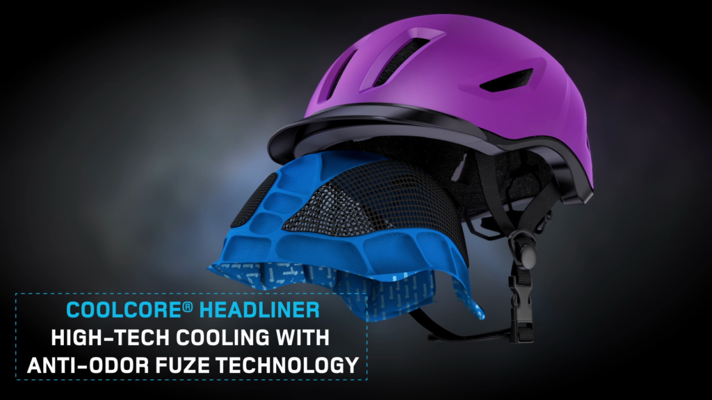 Terrain Helmet by Troxel® has a Coolcore® Headliner. 