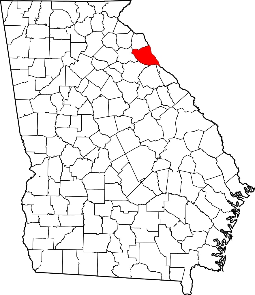 Elbert County, Georgia, where a horse is positive for WNV