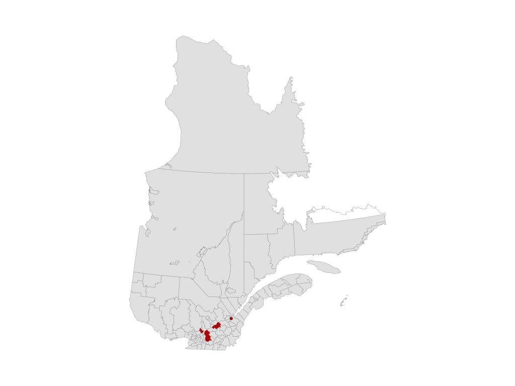 Equine influenza is confirmed or suspected at six stables in Quebec, all of which are epidemiologically linked to two Standardbred racing events.