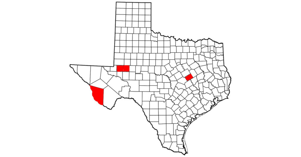 Equine infectious anemia (EIA) has been confirmed in horses in Presidio, Falls, Ector and Midland counties in Texas. 