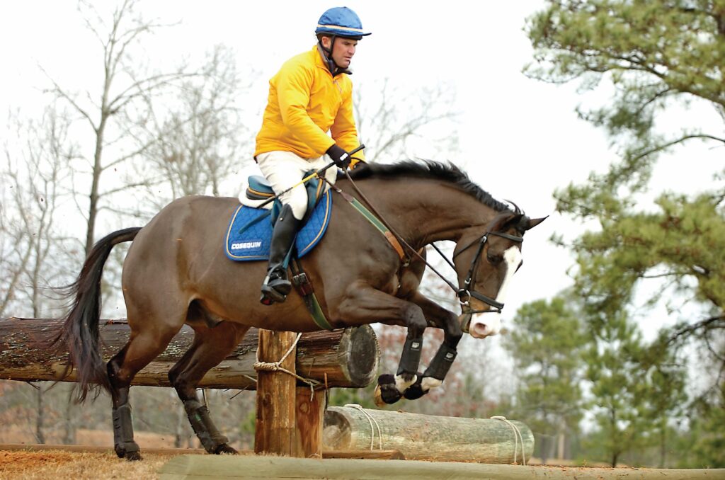 Jumping A Bank At Canter