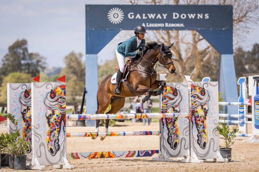 Kaylawna Smith-Cook and Coco Chanel sit in first place on the CCI1*-S leaderboard at Galway Downs.