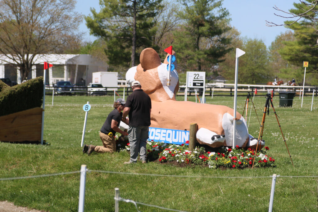 22A Cosequin® Cove Corgi - a dog-shaped log jump immediately before the final water jump on course