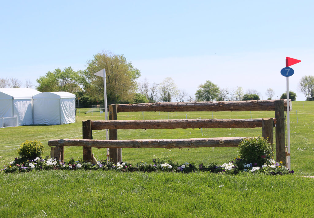 7 Triple Bar - a wide galloping fence that should be met out of stride by the combinations. ©Alana Harrison